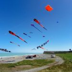 Peter Lynn Kites kiteflying weekend at Lake Hood (bear) and Wakanui Beach.