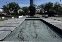 Safety iron for water feature