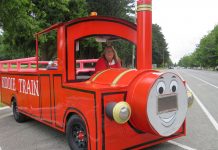 Train returns for Santa parade