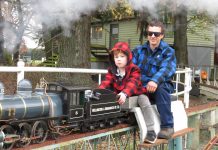 Model engines active during steam up
